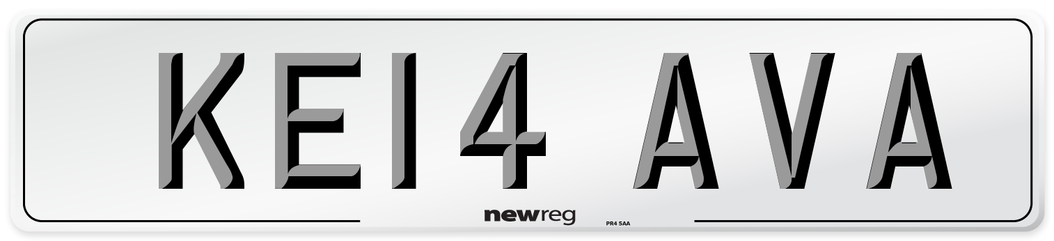 KE14 AVA Number Plate from New Reg
